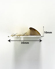 Single Edge Bar, Shiny Sliver, 35mm