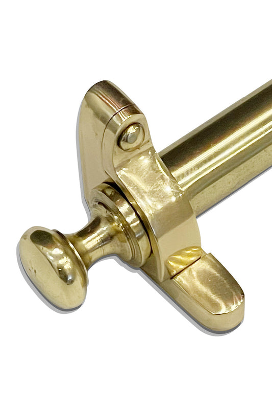 BRASS STAIR ROD WITH END CAP & BRACKET