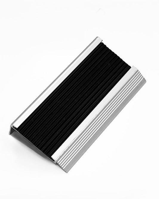 STAIR NOSING with Rubber Insert, PEARL SILVER