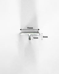 T.Bar-Matt Silver - 15mm